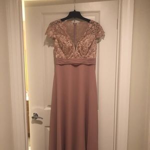 A-Line V-neck Floor-Length Chiffon Dress